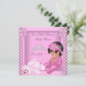 Baby shower Girl Pink Kaart (Staand voorkant)