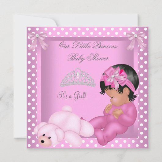 Baby shower Girl Pink Kaart (Voorkant)