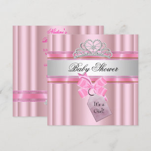 Baby shower Girl Pink Princess Black Kaart