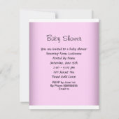 Baby shower Girl Pink Silver White Glitter Kaart (Achterkant)