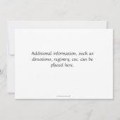 baby shower Girl Pink Stork Kaart (Achterkant)