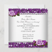 Baby shower Girl Roos 2 Kaart (Achterkant)