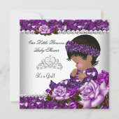 Baby shower Girl Roos 2 Kaart (Voorkant)