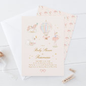 Baby shower Girl Star Princess Sprookjesballerina Kaart