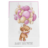 Baby shower Girl Teddy-cadeazak Medium Cadeauzakje (Achterkant)