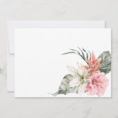 Baby shower Girl Tropical Cute Oerwouden Animals Kaart (Achterkant)