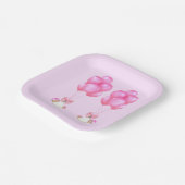 Baby shower Girl Twins Papieren Bordje (Gebogen)