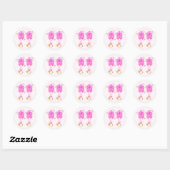 Baby shower Girl Twins Ronde Sticker (Vel)
