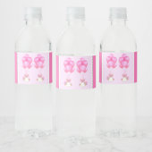 Baby shower Girl Twins Waterfles Etiket (Flessen)