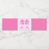 Baby shower Girl Twins Waterfles Etiket (Enkel label)