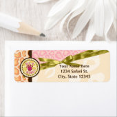 Baby Shower Girls Pink Safari Theme Invitation Etiket (Insitu)