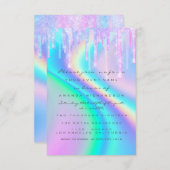 Baby shower Girly Feet Drift Unicorn Holograaf Kaart (Voorkant / Achterkant)