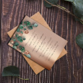 Baby shower Glitter Feet Roos Glitter Eucalyptus Kaart