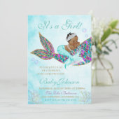 Baby shower Glitter Tail Kaart (Staand voorkant)