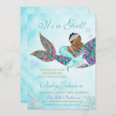 Baby shower Glitter Tail Kaart (Voorkant / Achterkant)