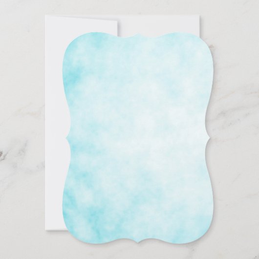 Baby shower Glitter Tail Kaart (Achterkant)