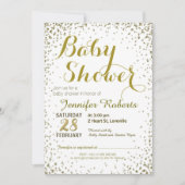 Baby Shower | Glittersterren voor goud Kaart (Voorkant)
