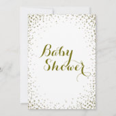 Baby Shower | Glittersterren voor goud Kaart (Achterkant)