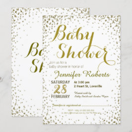 Baby Shower | Glittersterren voor goud Kaart