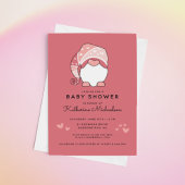 BABY SHOWER | Gnoom & hartenuitnodiging Kaart