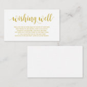 baby shower, goed gespen, modern, superfijn goud informatiekaartje (Voorkant / Achterkant)