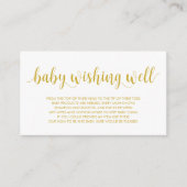 baby shower, goed gespen, modern, superfijn goud informatiekaartje (Voorkant)