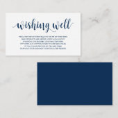 baby shower, goed, modern Rustic Navy Blue Informatiekaartje (Voorkant / Achterkant)