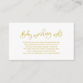 baby shower, goed wensen, creatief Gold Script Informatiekaartje (Voorkant)