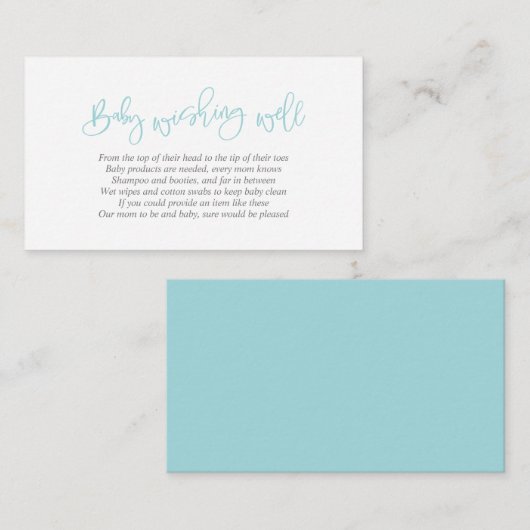 baby shower, goed wensen, creatief internetscript informatiekaartje (Voorkant / Achterkant)