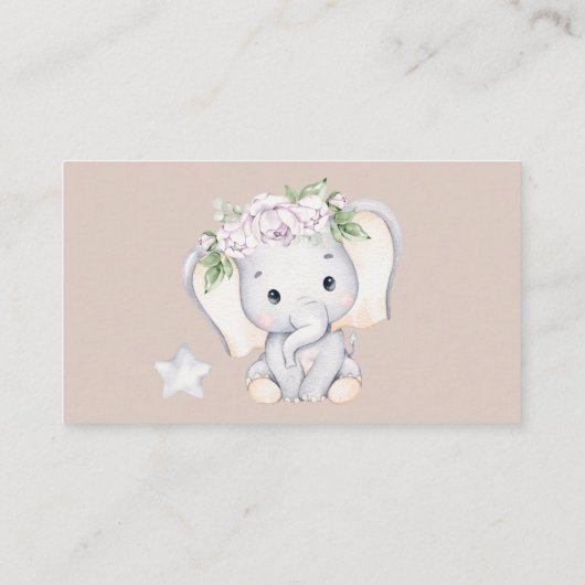 Baby shower, goed wensen informatiekaartje (Achterkant)