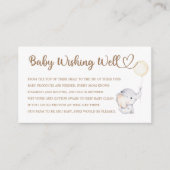 Baby shower, goed wensen informatiekaartje (Voorkant)