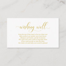 baby shower, goed wensen, modern Gold Script