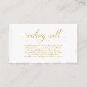 baby shower, goed wensen, modern Gold Script Informatiekaartje (Voorkant)