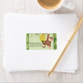 Baby shower Going Bananas Monkey adres Label (Insitu)