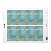 Baby shower "Gold Baby Dolphin" Bladzijde 8 Etiket (Full Sheet)