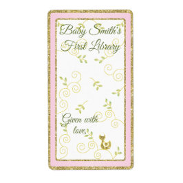 Baby shower "Gold Bird" Bladzijde 8/Roze Etiket