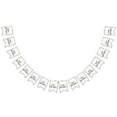 Baby shower "Gold Birds", zwaluwstaartbanner Vlaggetjes (Alle)