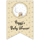 Baby shower Gold/Black Stars, Swallowtail Banner (Eerste vlag)