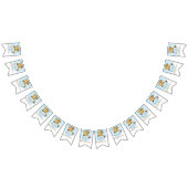 Baby shower Gold/Blue Olifant, Swallowtail Banner (Alle)