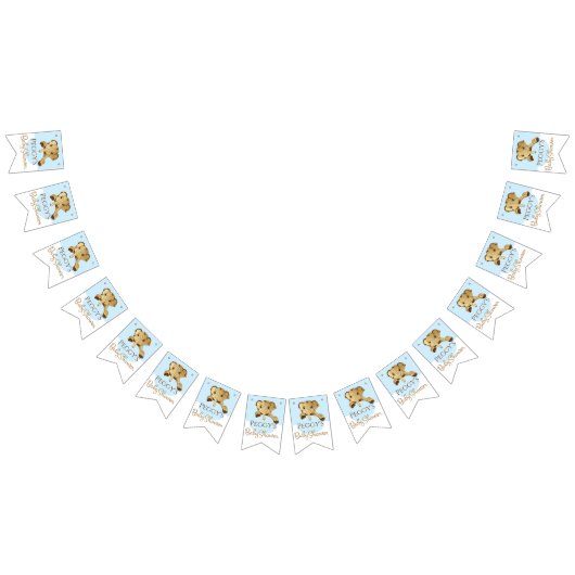 Baby shower Gold/Blue Olifant, Swallowtail Banner (Alle)