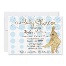 Baby shower Gold Blue White Baby