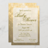 Baby Shower | Gold Bokeh Lights Kaart (Voorkant / Achterkant)