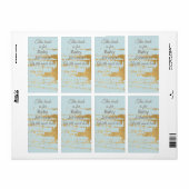 Baby shower "Gold Classic/B" Bladzijde 8 Etiket (Full Sheet)