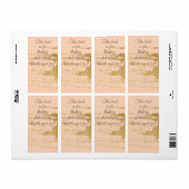 Baby shower "Gold Classic/P" Bladzijde 8 Etiket (Full Sheet)