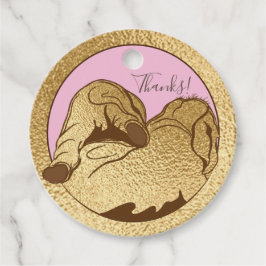 Baby shower Gold Elephants Bedankjes Labels