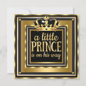 Baby shower Gold Faux folie Black Kaart (Voorkant)