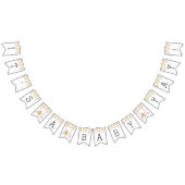 baby shower Gold Flamingo Baby, Swallowtail Banner (Alle)