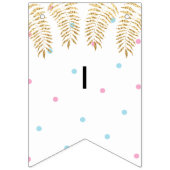 baby shower Gold Flamingo Baby, Swallowtail Banner (Derde vlag)