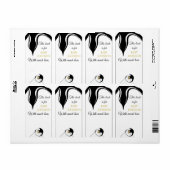 Baby shower "Gold Penguin" Bladzijde 8 Etiket (Full Sheet)