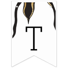 baby shower Gold Penguin, Swallowtail Banner